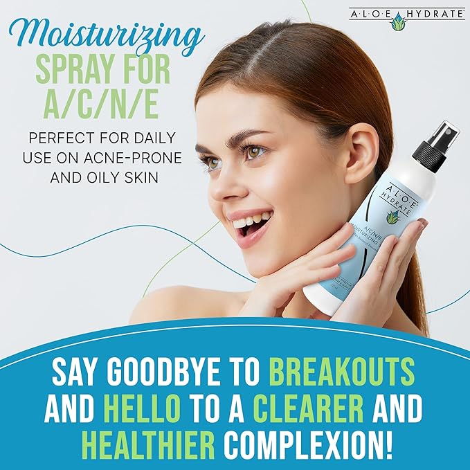 A/C/N/E Moisturizing Face Spray. Powered by Aloe vera, It’s Potent Gentle Formula Helps Fight Acne & Blemishes for a more Smooth, Soft & Healthy Radiant Complexion. Naturally Effective, Pure & Simple