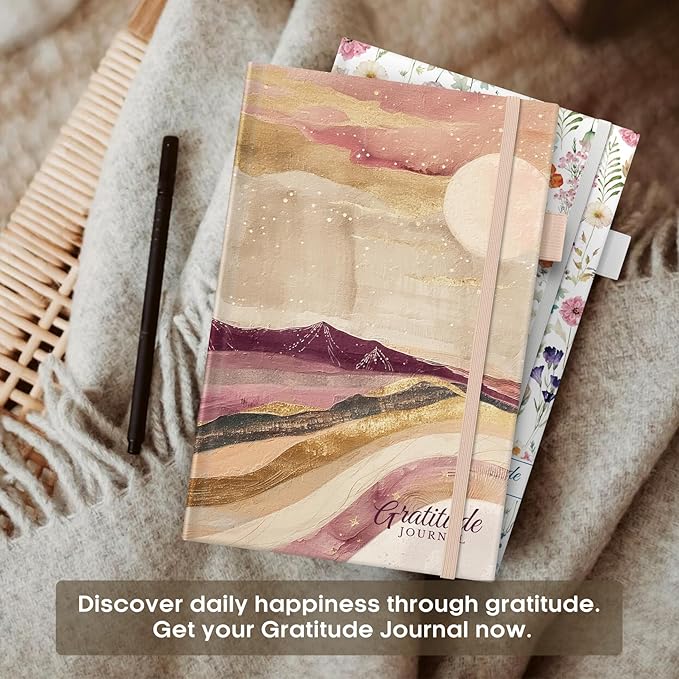 Gratitude Journal for Women – Undated Daily Mindfulness & Manifestation Journal with Prompts for Cultivate Affirmations, Positivity, Self-Care & Happiness - Landscape - Bloomnest