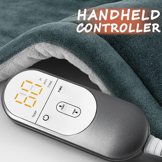 Neck Heating Pad Gifts for Dad, Men, XL Weighted Shoulder Heat Pad, Back Pain Relief Heat Pads, Gifts for Mom, Women and Christmas, Birthday, Mother's Day, Fathers Day Warm Gifts, 23'' x 17'' - Bloomnest