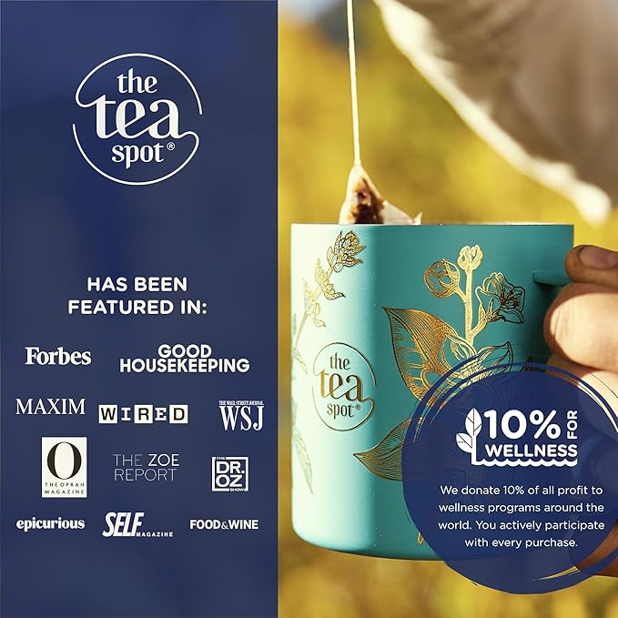 The Tea Spot Earl of Grey Black Tea with Citrus for Energy | Blend of Black Tea, Citrus Root, Mallow Flowers, Bergamot, and Vanilla Flavoring | 15 Tea Bags - Bloomnest