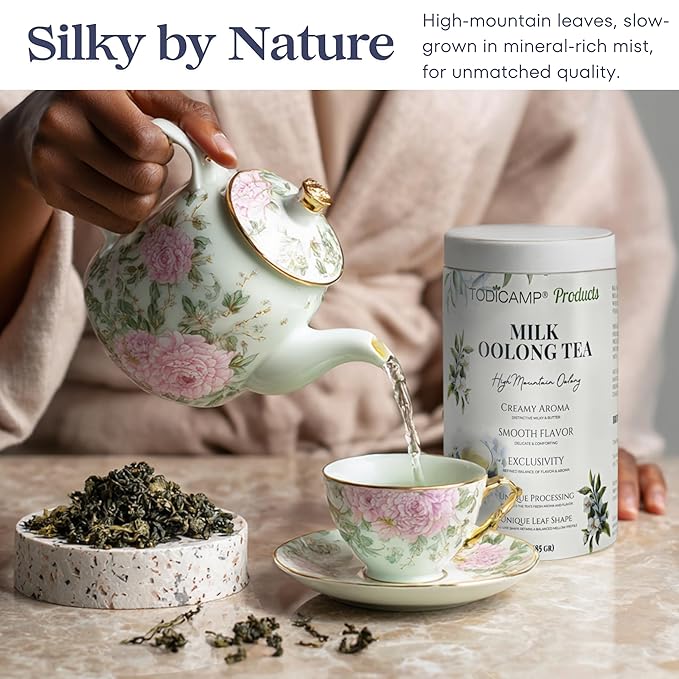 Milk Oolong Tea Loose Leaf – Premium Chinese Oolong Tea 3oz | Double Milky Aroma & Smooth Taste | Bulk Loose Leaf Tea Tin | Afternoon & Asian Tea - Bloomnest
