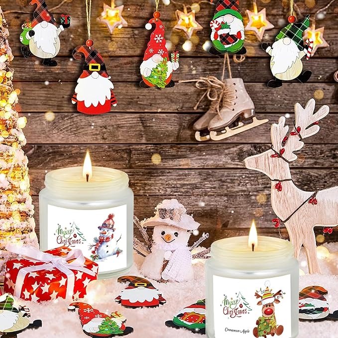 6 Pack Christmas Candles Set, Christmas Candles for Home Scented, Winter Holiday, Natural Soy Wax Jar Aromatherapy Candle Gifts Stocking Stuffers for Women Men Adult - Bloomnest