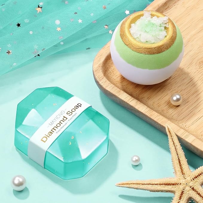 Birthday Gifts for Women Self Care Gifts Get Well Soon Gifts, Ocean Relaxing Spa Gifts Basket Care Package w/ Luxury Flannel Blanket, Unique Christmas Gifts Idea for Mom Her Friends Sister Wife