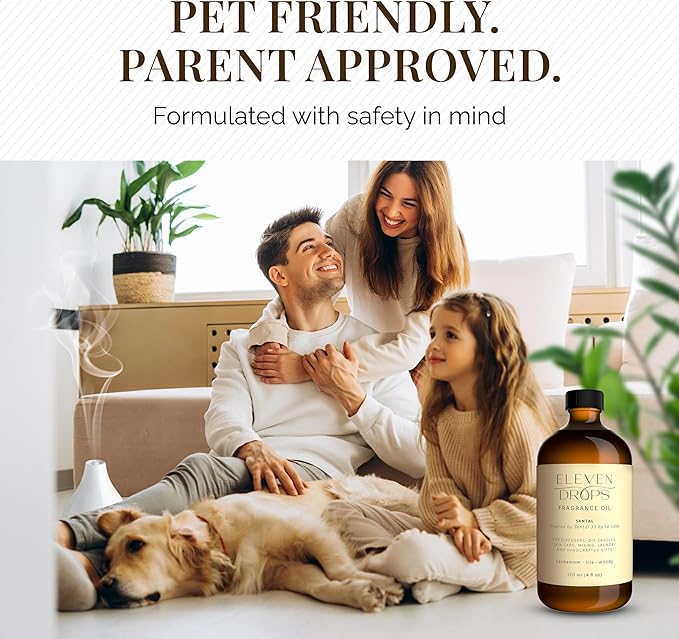 Santal Aroma Fragrance Oil – Essential Oil Blend for Diffusers, Candles & Soap Making, Mixing, Long Lasting Scent, Pet Friendly, Made in USA, Amber Glass Bottle, IFRA Compliant, 4 Fl. Oz. - Bloomnest