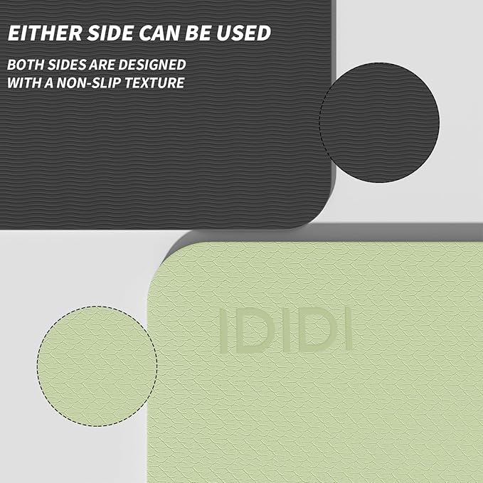 Large Yoga Mat (6'x 4') - Extra Long and Wide 72 x 48 inches, Non-Slip POE Fitness Mat, Eco-Friendly, Thick Wide Exercise Mat for Home Workouts,Ideal for Yoga and Pilates.