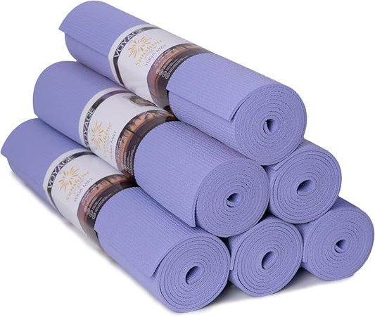 Sunshine Yoga Voyage Yoga Mat, 6 Pack, 72" x 24" Professional Studio and Gym Bulk Yoga Mats, 5mm Thick, Durable, Anti-Tear, Non Slip Fitness and Exercise Mats - Bloomnest