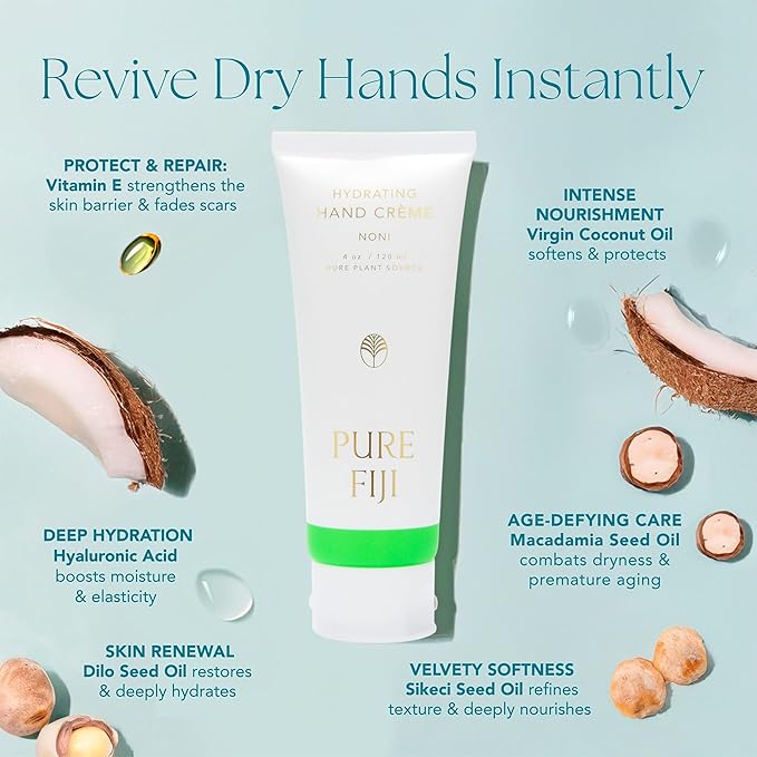 PURE FIJI Hydrating Hand Crème, Noni (4 oz/120ml) - Bloomnest