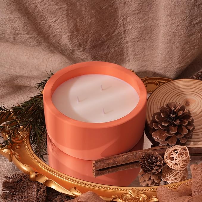 Viyffo Fall Candles - Pumpkin Spice, 3 Wick Large Scented Candle, 20oz Soy Candles for Women & Men, Non Toxic Aromatherapy Candle, Ceramic Velas Perfect for Autumn Home Decor & Gift - Bloomnest