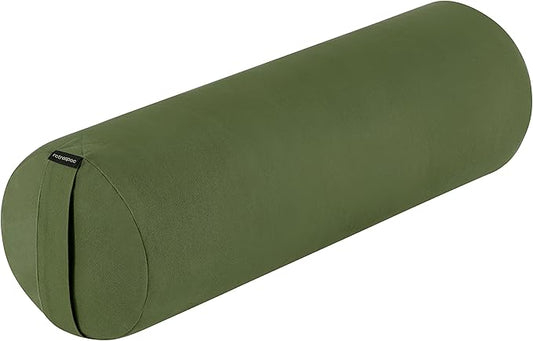Retrospec Retrospec Sequoia Yoga Bolster Pillow - Meditation Cushion for Yoga Practices - Includes Machine Washable 100% Cotton Cover & Durable Carry Handle - Bloomnest
