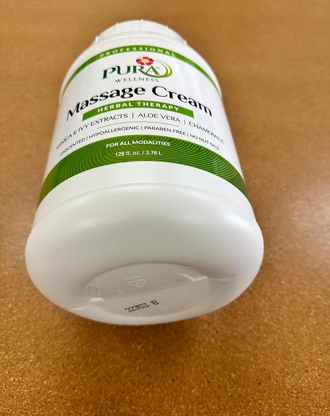 Wellness Professional Herbal Massage Cream, 128oz, Pura Massage Cream for Muscle Relief, Physical Therapy, Professional Deep Tissue Therapy, Massage Deep Tissue - Bloomnest
