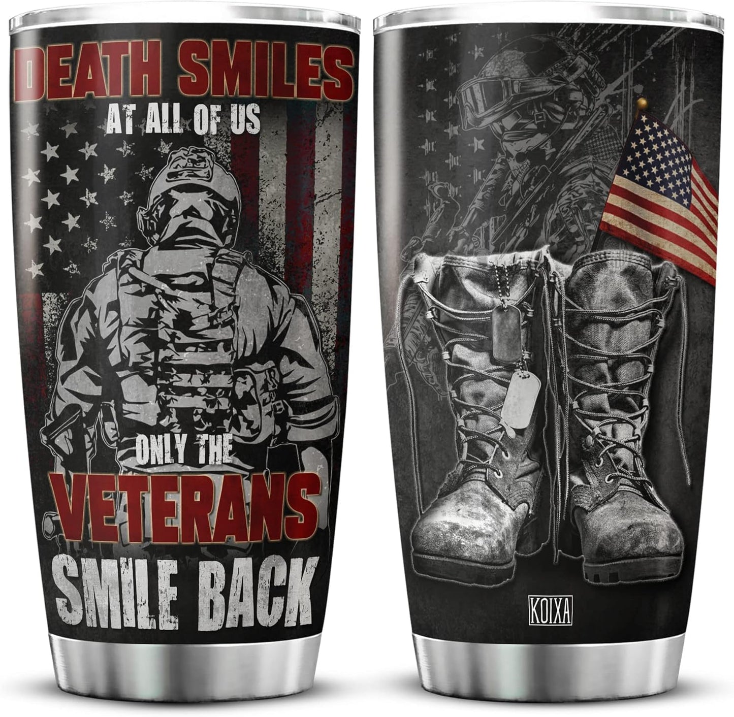 Veterans Day Gifts For Men Husband Stainless Steel Travel Cup With Lid 20oz Veteran Coffee Tumbler Inspiration Gifts Soldier Army Military Gift Ideas Cool Things For Veterans