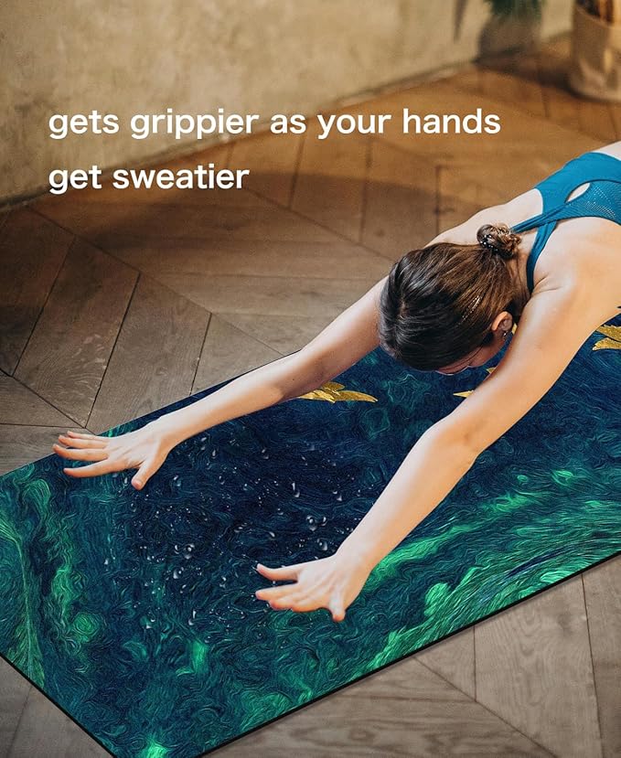 Non Slip Yoga Mat TPE Workout Mat for Men Women, Thick Workout Mat with Carrying Strap, Fitness Mats for Exercise, Yoga, Fitness, Pilates, Floor Workouts (72" x 24" x 6mm) - Bloomnest