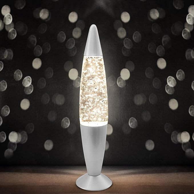 Jambo 16-Inch Silver Star Glitter Lamp I Beautiful Liquid Lamp I Entertaining for Adults and Kids I Perfect Holiday Gift - Bloomnest