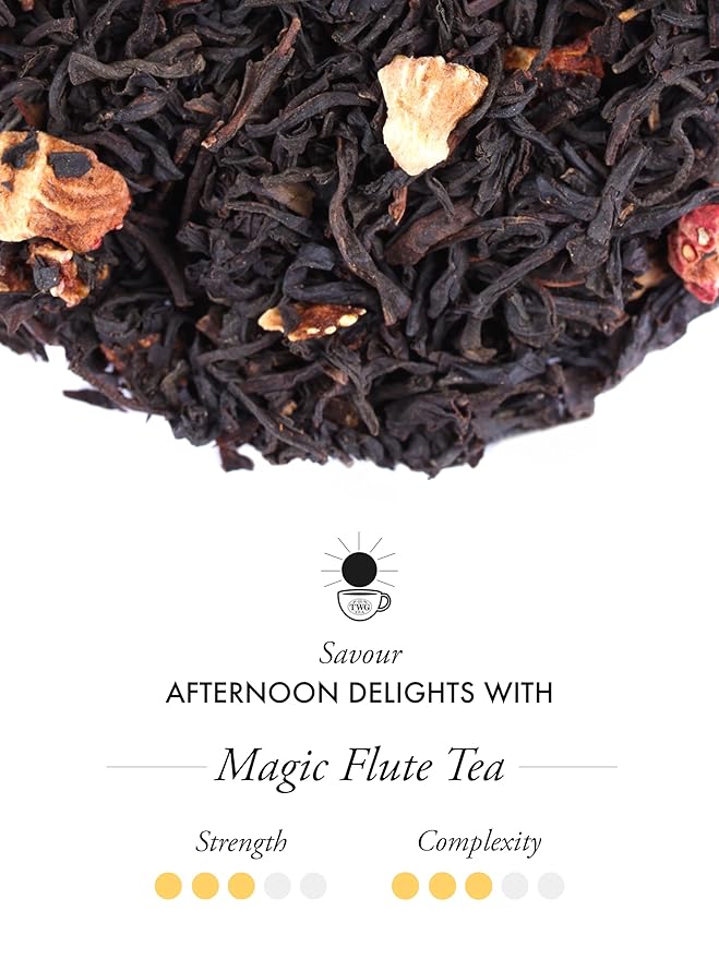 TWG Tea | Magic Flute Tea | Black Tea | Strawberry | 15 Hand Sewn Cotton Teabags | Gift Set - Bloomnest