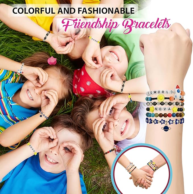 Bath Bombs for Kids with Surprise Inside, Bath Bombs with Surprise Jewelry & Jewelry Box - Organic, Skin Moisturizing, Natural Kids Space Galaxy Bracelets, Stocking Stuffers Christmas Gifts for Kids - Bloomnest