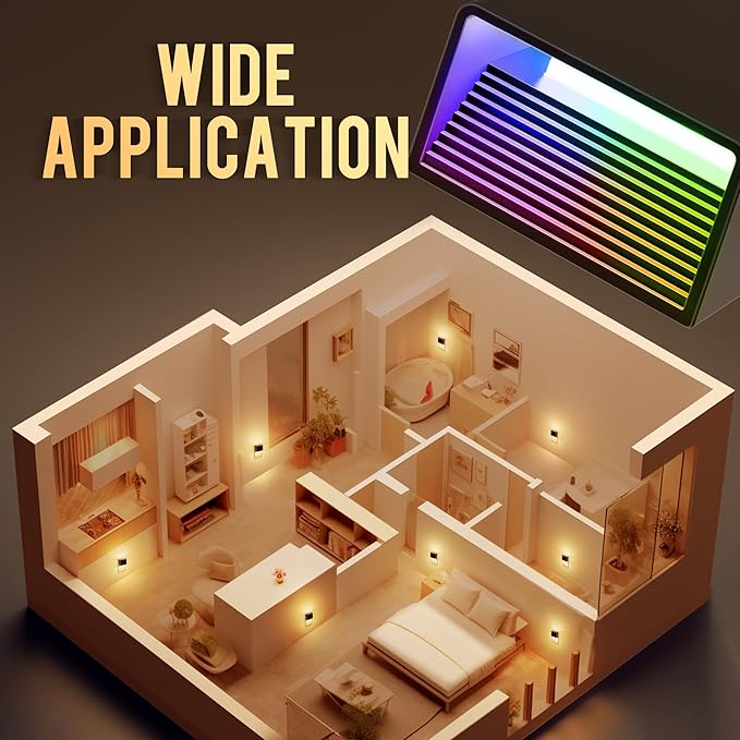 DORESshop LED Night Lights Plug into Wall [2 Pack], Plug in Nightlight, RGB Color-Changing Night Light, Dusk to Dawn Sensor, Nightlights for Adults, Bedroom, Bathroom, Hallway - Bloomnest