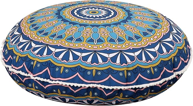 32 inches Meditation Floor Cushion for Adults, Round Large Thick Floor Pillow, Memory Foam Filling, Green