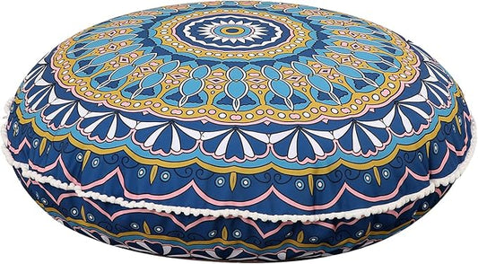 32 inches Meditation Floor Cushion for Adults, Round Large Thick Floor Pillow, Memory Foam Filling, Green
