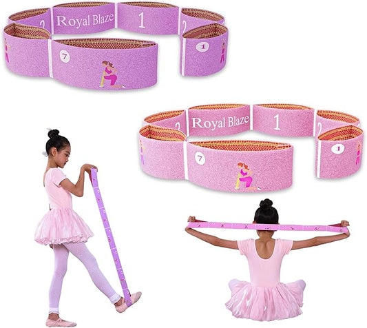 2 PCS Stretch Bands For Kids and Adults – Yoga Straps for Stretching with Multi- Loop – Workout Guide – Video For Exercise, Elastic Stretch Strap Pilates, Yoga, Dance, Gymnastics, Dance, Ballets Bands - Bloomnest