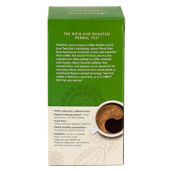 Teeccino Maya Chai Herbal Tea - Rich & Roasted Herbal Tea That's Caffeine Free & Prebiotic for Natural Energy, 25 Tea Bags - Bloomnest