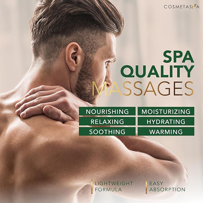 Cosmetasa Sore Muscle Massage Oil with Deep Tissue Massager - Thumb Saver and Oil Soothes Muscle and Joint with Arnica Extract, Peppermint, Chamomile, and Lavender Oil 8.8 Fl Oz - Bloomnest