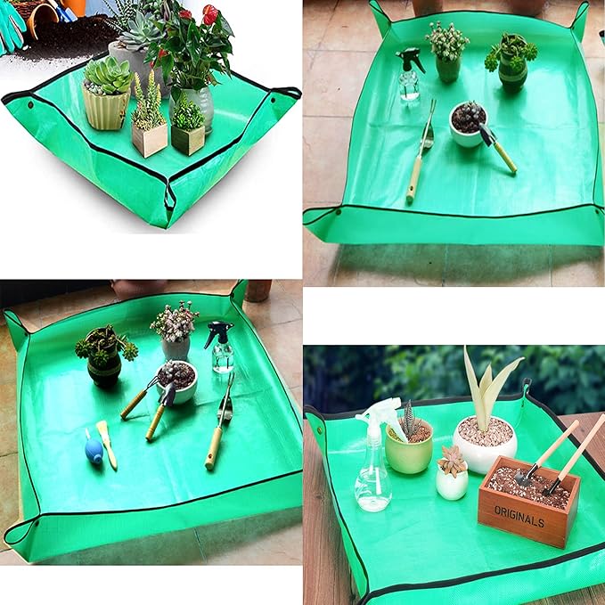 39.4" x 39.4" Large Plant Repotting Mat for Indoor Plants, Portable and Foldable Gardening mat, Waterproof Transplanting Potting Mat in Garde - Bloomnest