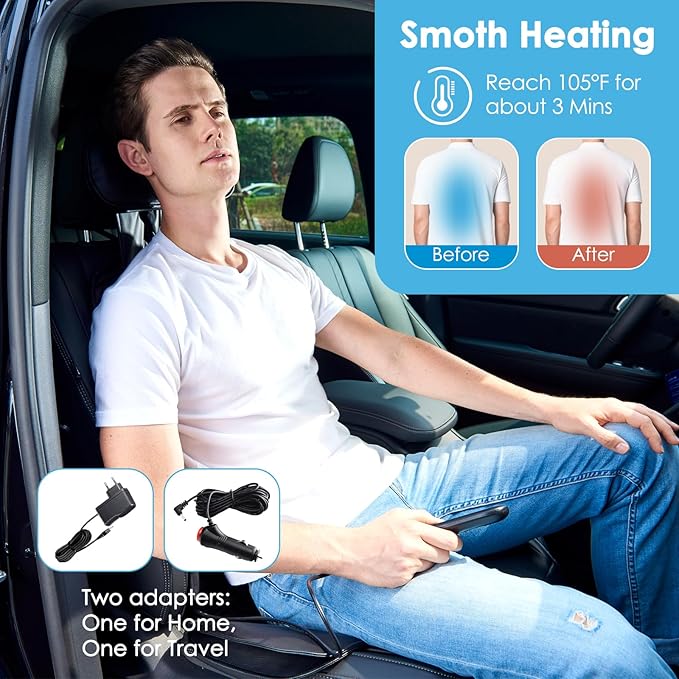 Shiatsu Massage Cushion with Heat,Kneading Massager with Vibration,Seat Massager for Office - Bloomnest