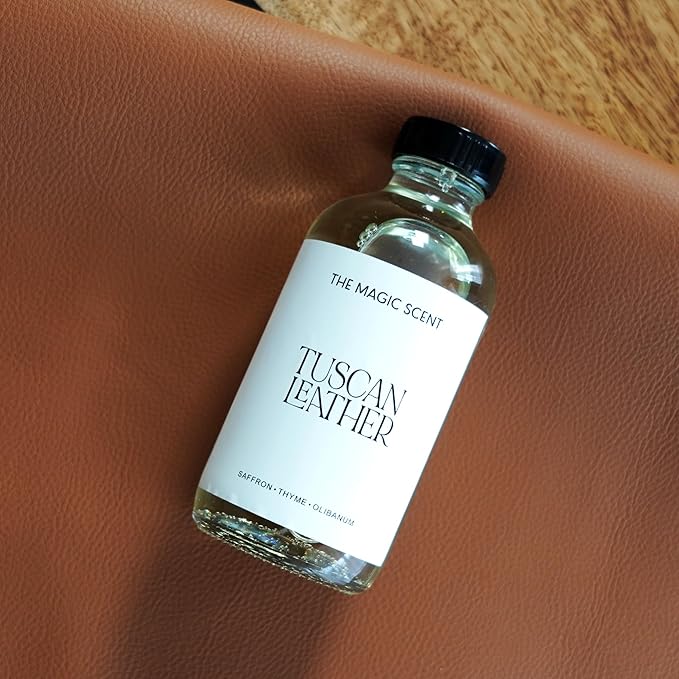 The Magic Scent Tuscan Leather Diffuser Oil - Hotel & Home Luxury Scents - Diffuser Oil Scents for Home Designed for Use in All Diffusers - 8.5 fl oz, 250 mL - Bloomnest