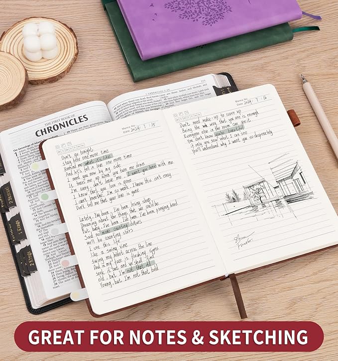 Lined Journal Notebook for Women Men, A5 Hardcover Leather Journals for Writing, 200 Pages Thick Paper, Daily Journal Notebook for Work, School, Note Taking, Business, Travel, College Ruled - Bloomnest