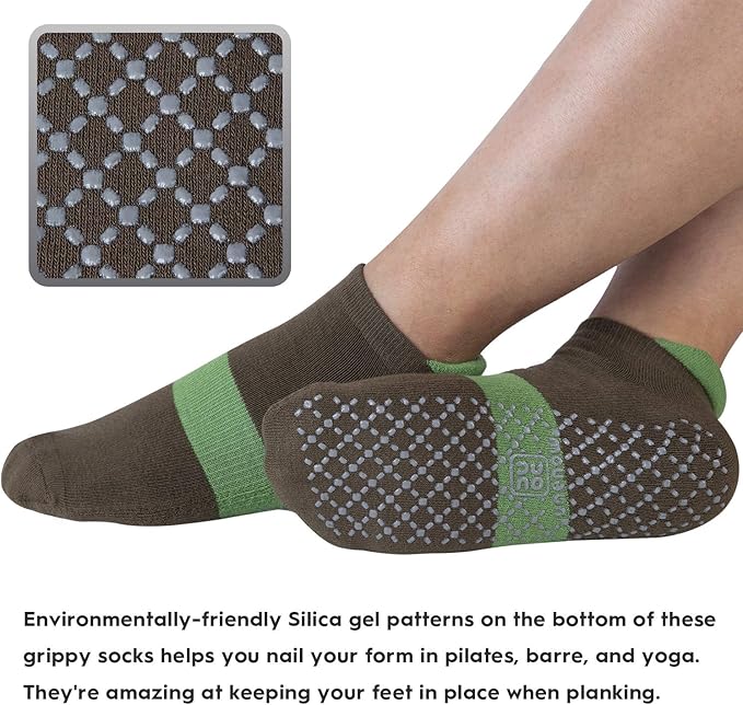 unenow Unisex Non Slip Grip Socks with Cushion for Yoga Pilates Barre Home & Hospital - Bloomnest