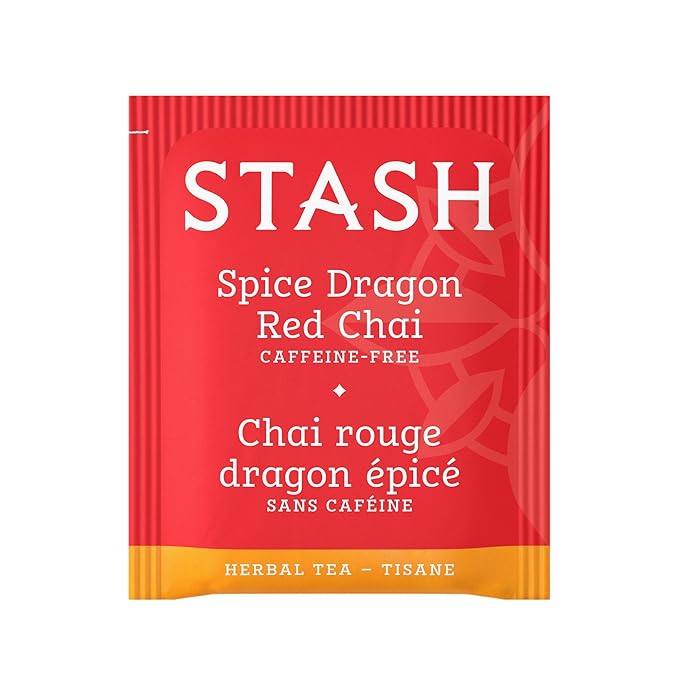 Stash Tea Spice Dragon Red Chai Herbal Tea, Caffeine Free, 18 Bags (Pack Of 6) - Bloomnest