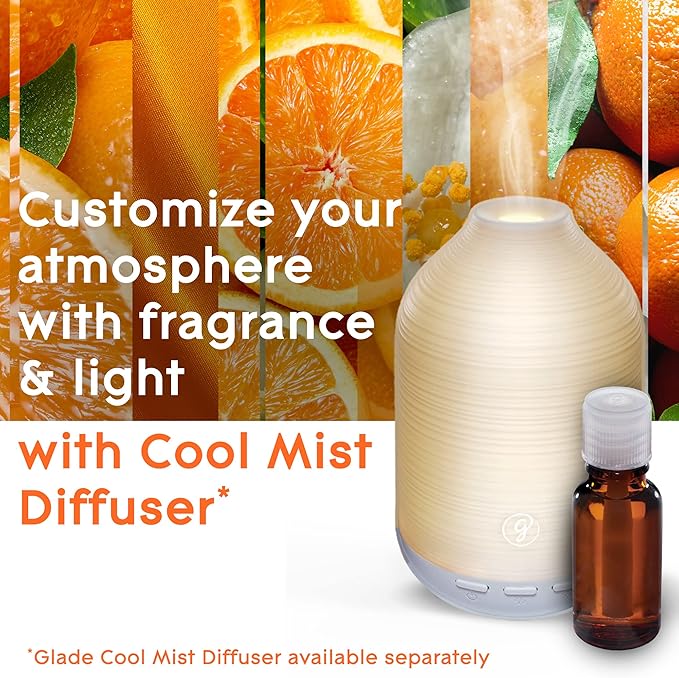 Glade Essential Oil Diffuser Refill, Use with Cool Mist Aromatherapy Diffuser, Air Freshener for Home, Uplift Your Day Scent with Notes of Orange & Neroli, 0.56 Fl Oz - Bloomnest