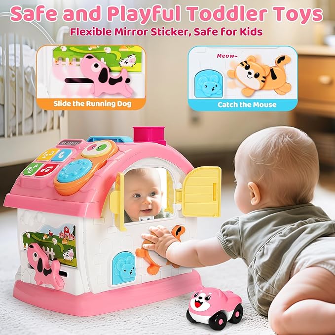 Montessori Toys for 1 Year Old Girls Gifts, Interactive Baby Musical Toy, 10-in-1 Musical Learning House 12-18 Months, First 1st Birthday Girl Gifts, for Toddler Age 1,2,3 Year Old Girl - Bloomnest