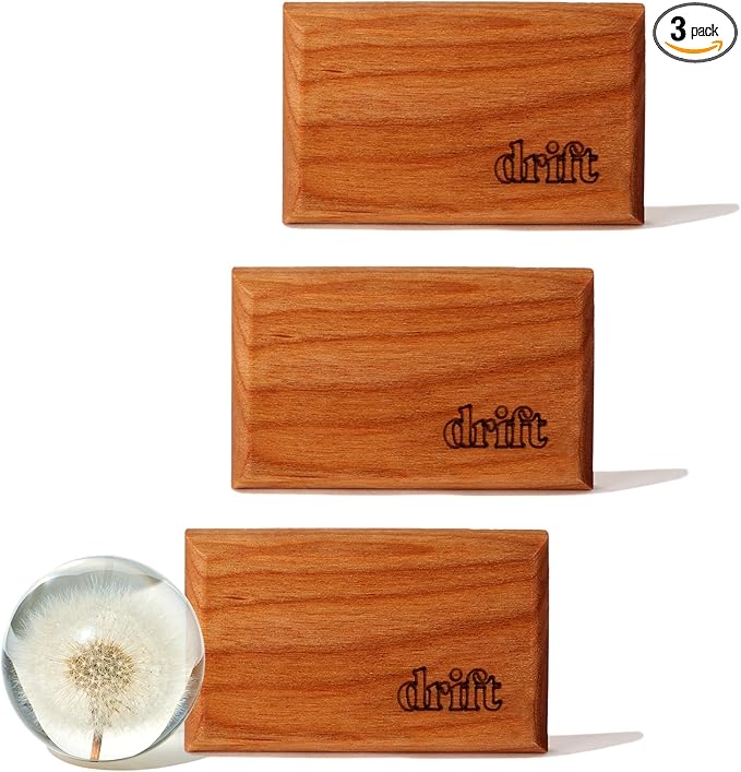 Drift Car Air Freshener - The Original Wood Air Freshener - Car Odor Eliminator - Long Lasting Scent - Metal Clip - Essential Oils - Clean Ingredients - Open Air Scent 3 Pack Refill - NO CLIP INCLUDED - Bloomnest
