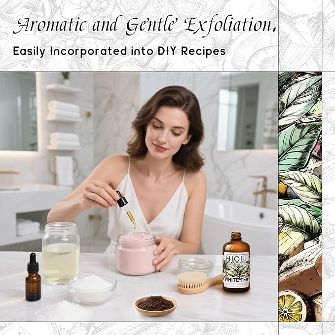 HIQILI White Tea Fragrance Oil for Essential Oil Diffuser, DIY Candle & Soap Making, Blend to Perfume & Air Freshener Spray - 1 Fl Oz HIQILI