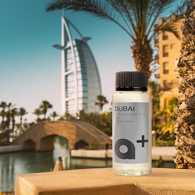 Aromar+ Fragrance Oil – Dubai-Inspired by W Hotel – Luxury Hotel Scent with Amber, Cedar, Geranium, Lavender & Lemon Mint – for Waterless Diffusers – Long-Lasting Home Fragrance – 2oz/60mL - Bloomnest