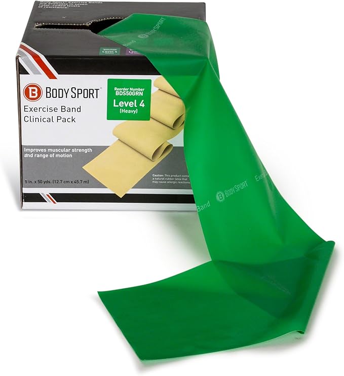 Body Sport Exercise Bands - Resistance Bands in 50 yard Rolls for Fitness, Stretching, or Physical Therapy - Bloomnest