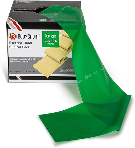 Body Sport Exercise Bands - Resistance Bands in 50 yard Rolls for Fitness, Stretching, or Physical Therapy - Bloomnest