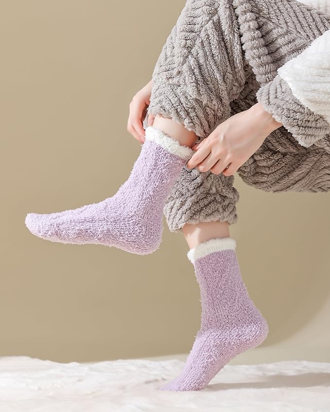TEHOOK Warm & Cozy Valentines Gifts for Women, Fluffy Fuzzy Plush Sleeping Slipper Socks - Soft Warm Fabric - Bloomnest
