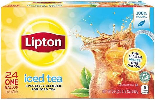 Lipton Gallon Size Tea Bags - Iced Tea Brew - 1 oz - 24 Count - Bloomnest