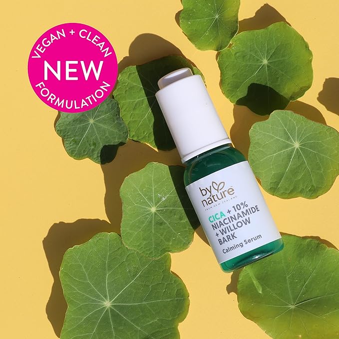 By Nature Calming Face Serum - Cica+10% Niacinamide+Willow Bark - Purifying Facial Serum with Cica Plant Extract & Texture Enhancing Niacinamide - Skincare from New Zealand - 1 fl. Oz - Bloomnest