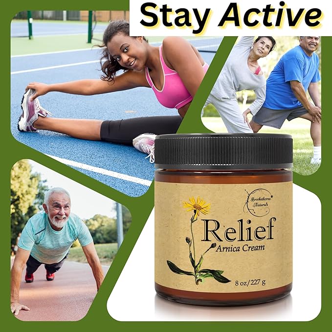 Relief Arnica Cream Natural Lotion for Effective Sore Muscle Relief | Arnica Bruise Cream with Lemongrass & Eucalyptus Essential Oils | Best Massage Lotion for Massage Therapy – 2 Pack