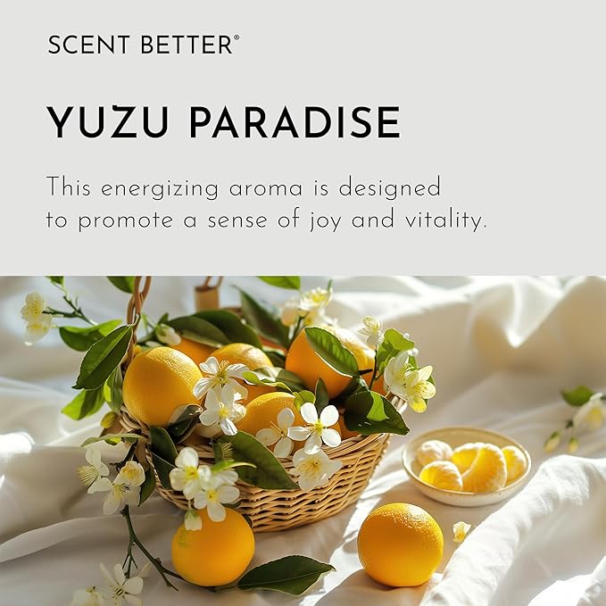 Scent Better Yuzu Paradise Aroma Essential Oil Blend: an Aromatherapy Blend of Yuzu, Citrus, and Bamboo for Ultrasonic Diffusers & Nebulizers (2 Fl Oz, 60 mL) - Bloomnest