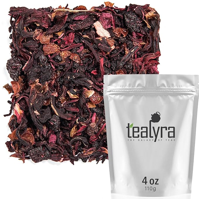 Tealyra - Cherry Goddess - Fruity Herbal Loose Leaf Tea - Caffeine-Free - Vitamin Rich - Hot and Iced - All Natural - 110g (4-ounce) - Bloomnest