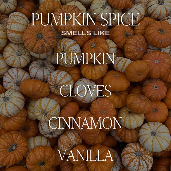 Sweet Water Decor Pumpkin Spice Candle - Fall Candles with Pumpkin, Clover, Cinnamon & Vanilla Scent for Home - Autumn Candle with 40 Hours Burn Time - 9Oz Black Lid Amber Jar Pumpkin Soy Candles - Bloomnest