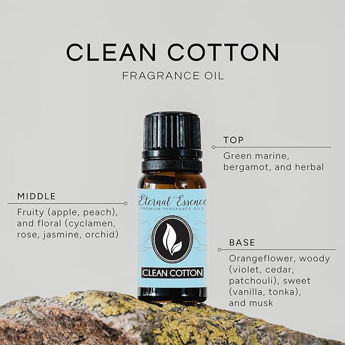 Clean Cotton Premium Grade Fragrance Oil - 10ml - Scented Oil EternalEssenceOils