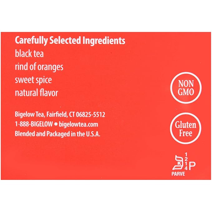 Bigelow Constant Comment Tea 28-Count Box (Pack of 1) Spiced Premium Black Tea with Orange Peel Antioxidant-Rich Full Caffeine Black Tea in Foil-Wrapped Bags - Bloomnest