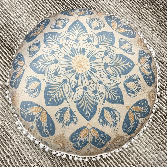 32 in Meditation Floor Cushion, Round Large Floor Pillow for Adult, Yoga Pillows for Sitting On Floor, Boho, Memory Foam Filling - Bloomnest