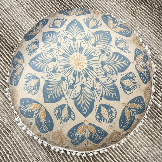 32 in Meditation Floor Cushion, Round Large Floor Pillow for Adult, Yoga Pillows for Sitting On Floor, Boho, Memory Foam Filling - Bloomnest