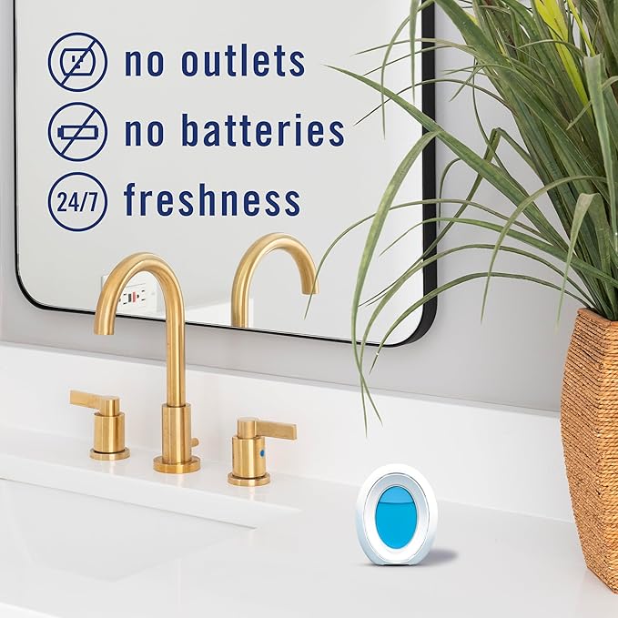 Febreze Bathroom Air Freshener, Odor-Fighting, Plug In Alternative, Air Fresheners for Home and Bathroom and Kitchen, Closet Air Fresheners, Linen & Sky Scent, 2 Count - Bloomnest
